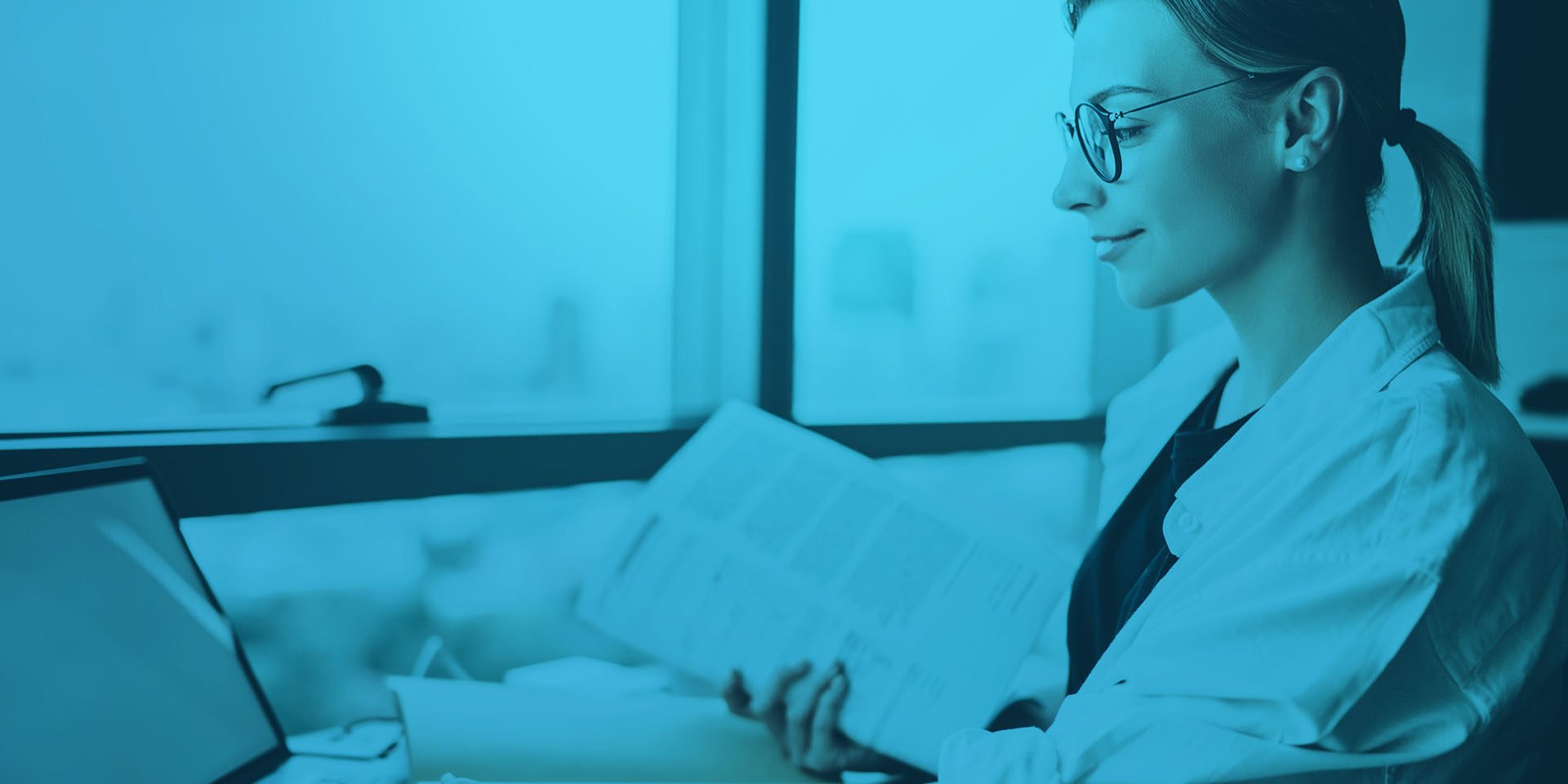 Woman working at computer