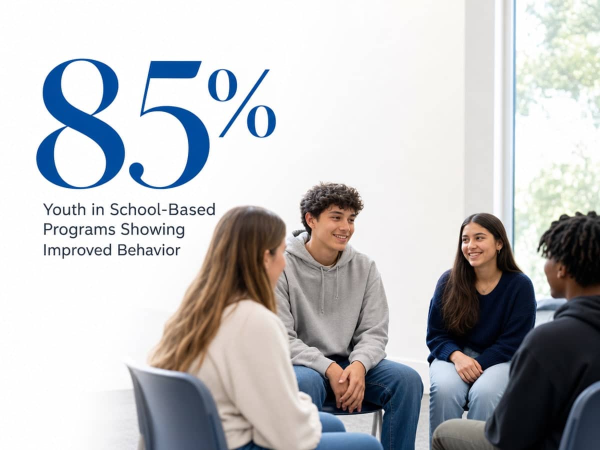 Infographic showing Youth in School-Based Programs Showing Improved Behavior